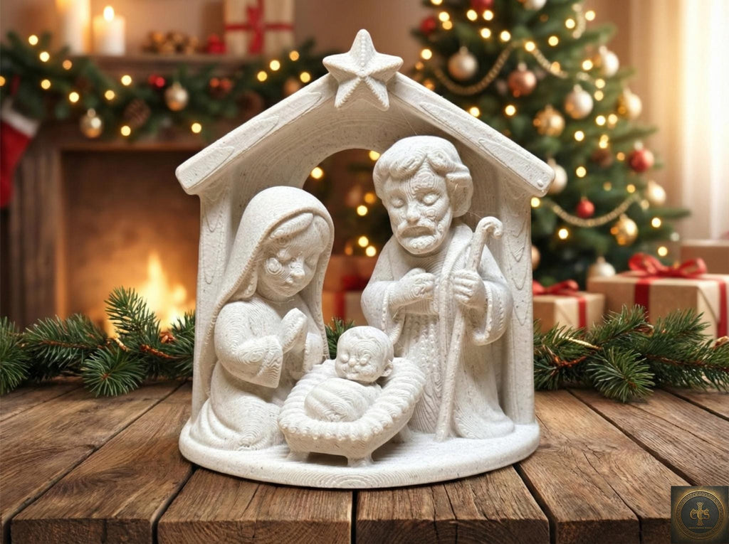 3D Printed Nativity Scene | Paint Your Own Christmas Craft Kit | Christian Kids Gift