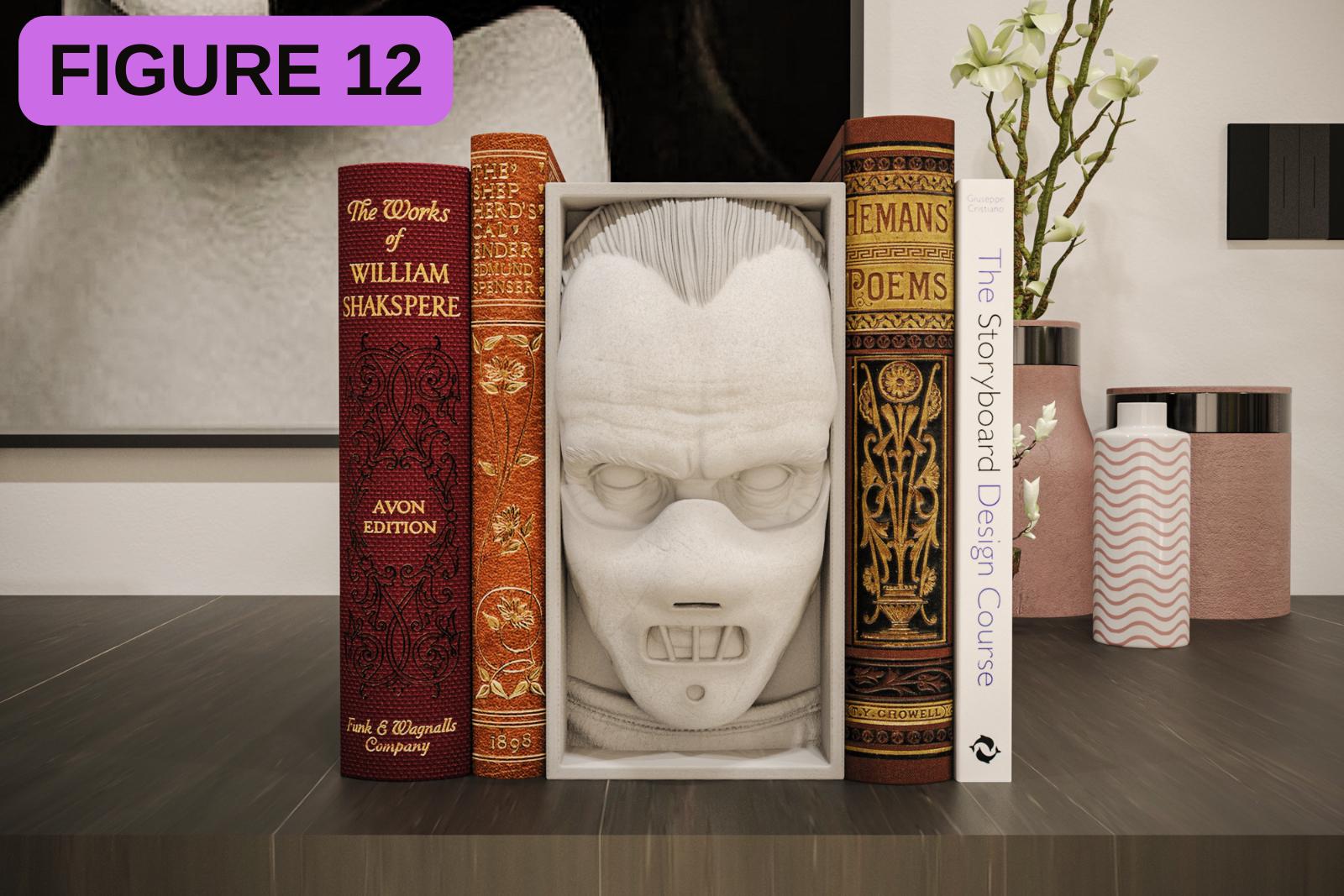 Horror Movie Book Nook Shadow Box | Gothic 3D Wall Art & Shelf Insert | Spooky Halloween Decor Gift