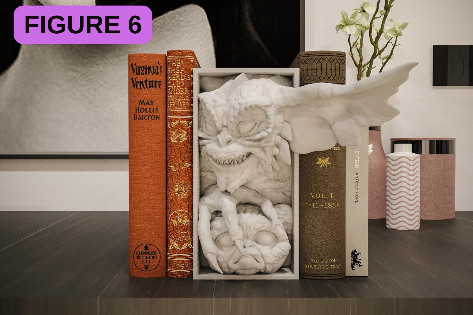 Horror Movie Book Nook Shadow Box | Gothic 3D Wall Art & Shelf Insert | Spooky Halloween Decor Gift