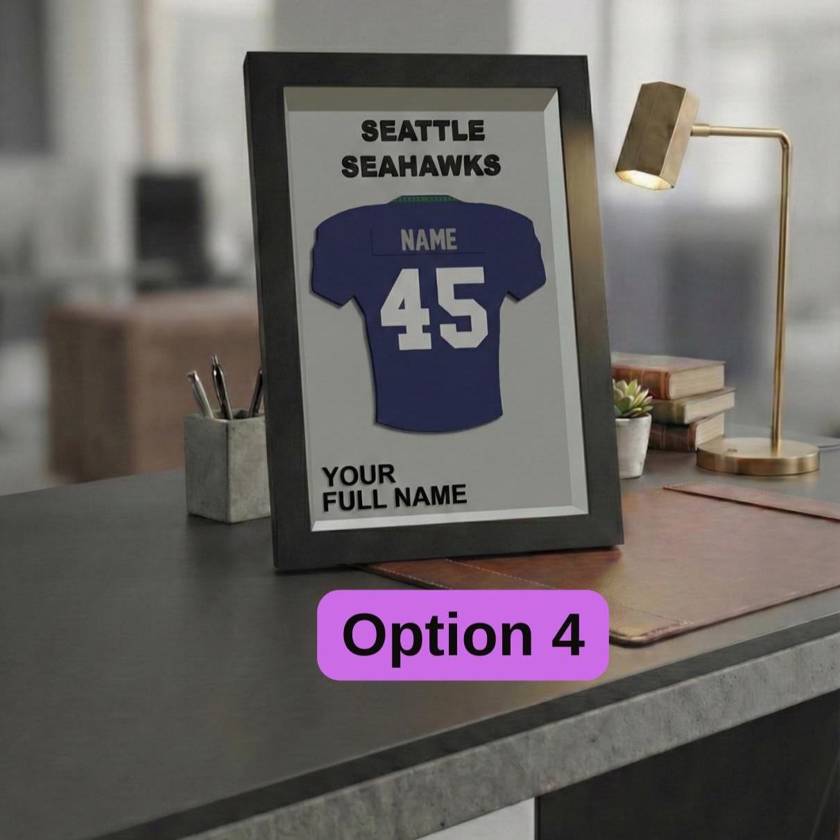 Personalized 3D Football Jersey Art | Custom Name, Number & Team Colors | Shadow Box Sports Decor | Senior Night, Coach, or Dad Gift