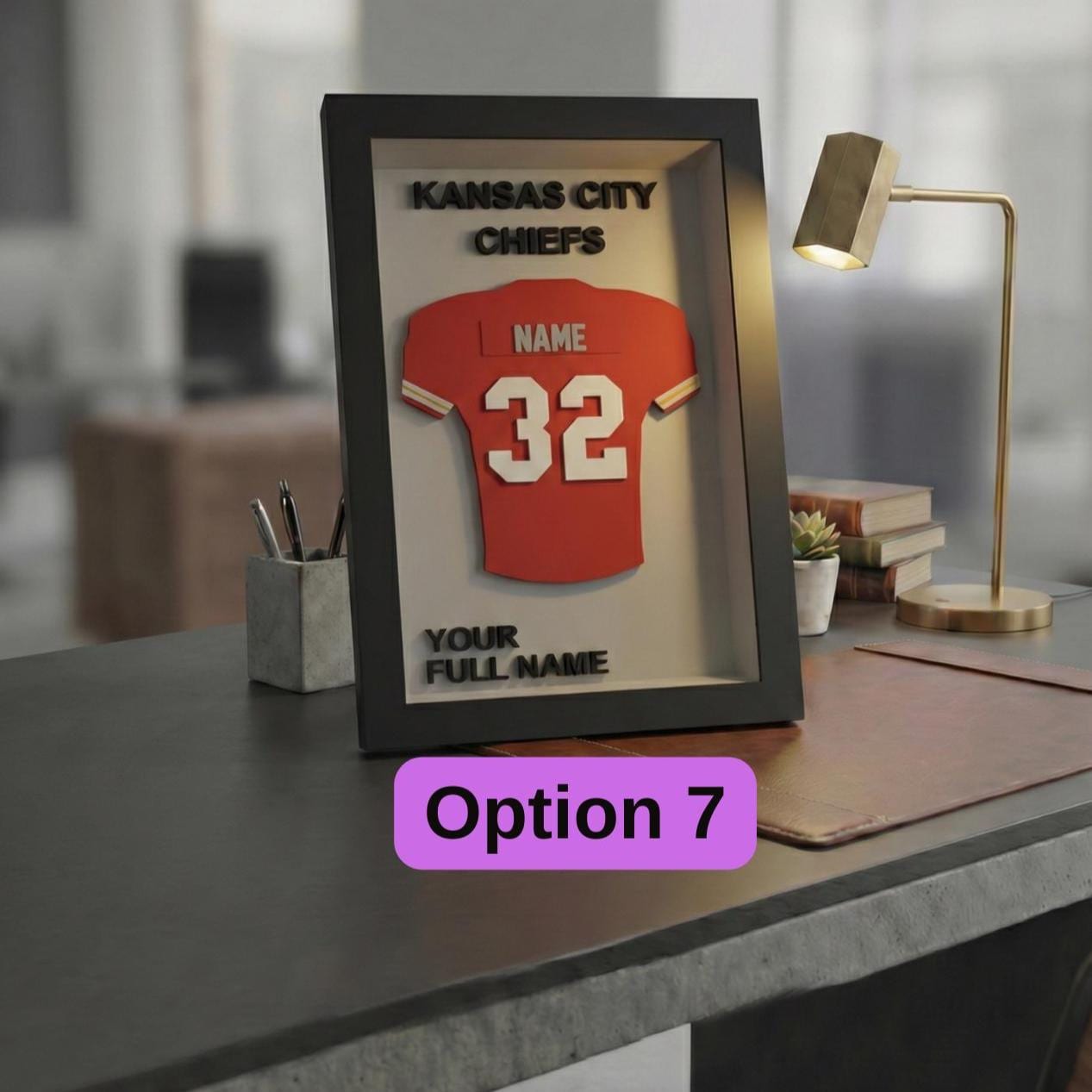 Personalized 3D Football Jersey Art | Custom Name, Number & Team Colors | Shadow Box Sports Decor | Senior Night, Coach, or Dad Gift