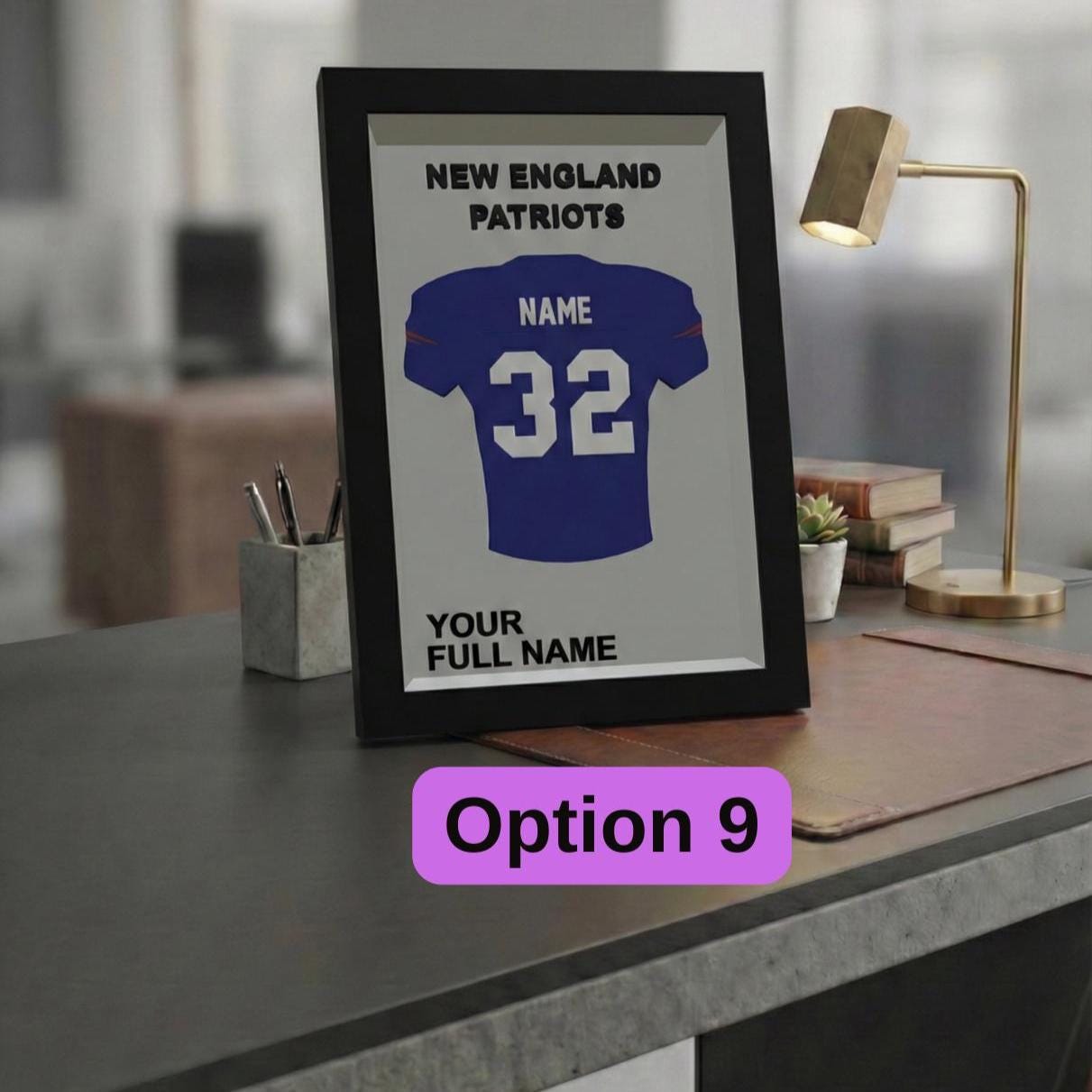 Personalized 3D Football Jersey Art | Custom Name, Number & Team Colors | Shadow Box Sports Decor | Senior Night, Coach, or Dad Gift