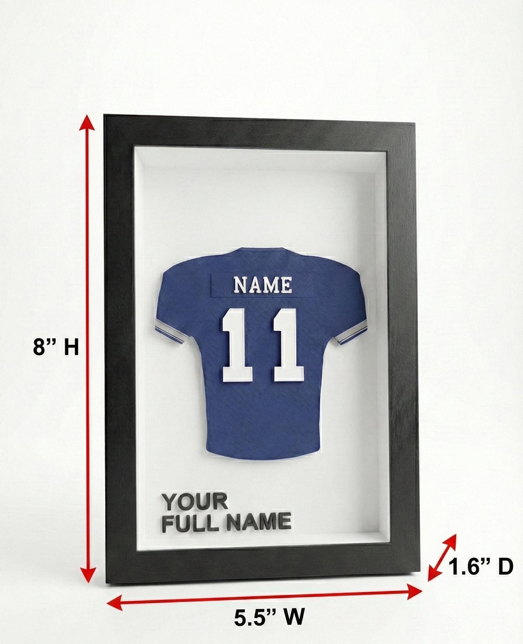 Personalized Pittsburgh Football Frame | Custom Name & Number Jersey Display | Pennsylvania Sports Room 3D Wall Art