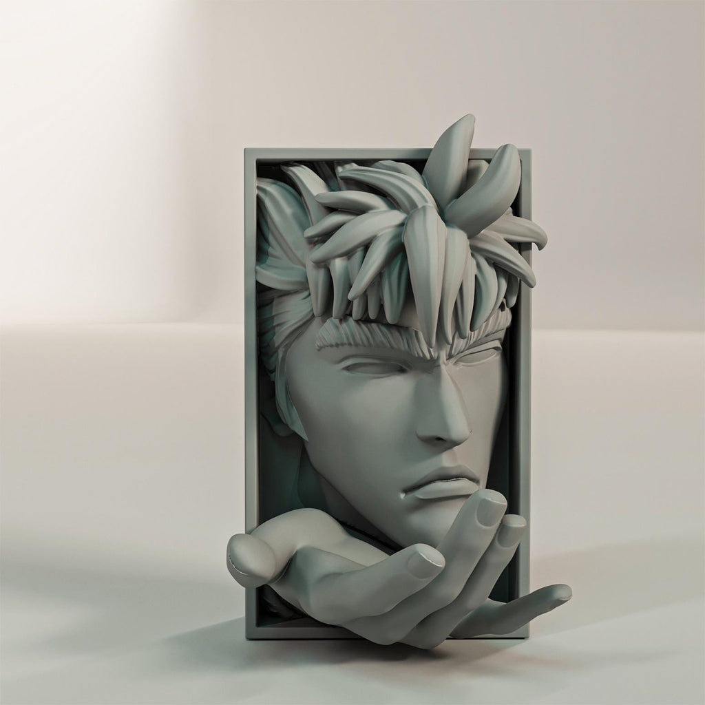 North Star Warrior Book Nook | Retro Anime 3D Shadow Box | Manga Shelf Decor 3D Wall Art