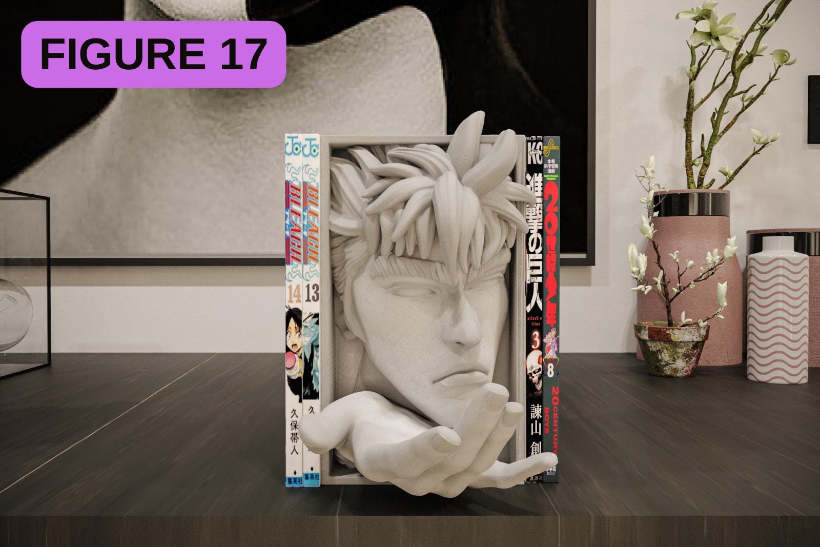 Japanese Anime Book Nook Shelf Insert | Manga Series Shadow Box | 3D Wall Art & Otaku Room Decor Gift