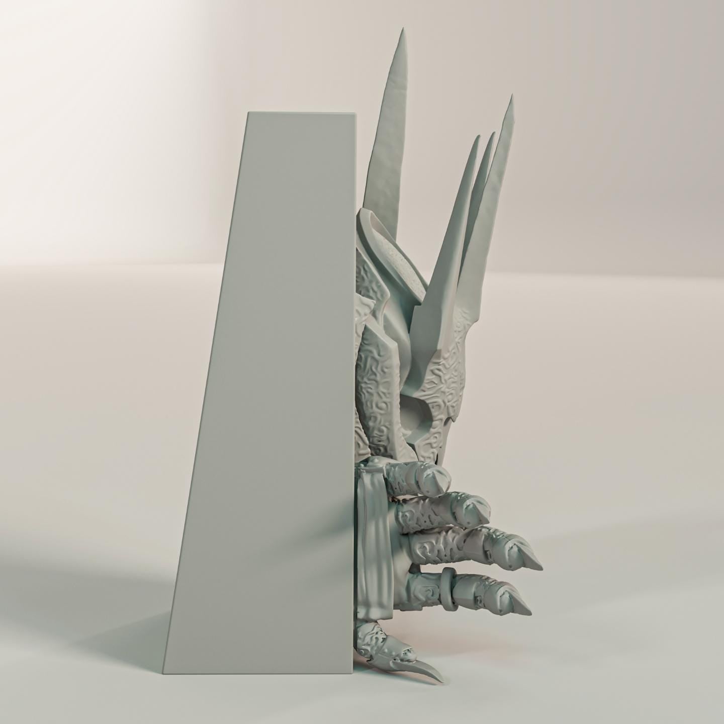 Dark Lord Book Nook | Epic Fantasy 3D Shadow Box | Medieval Villain 3D Wall Art