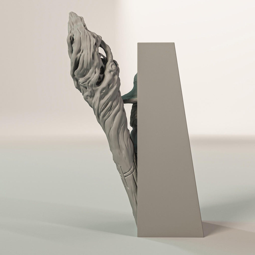 Grey Wizard Book Nook | High Fantasy 3D Shadow Box | Magic Staff 3D Wall Art