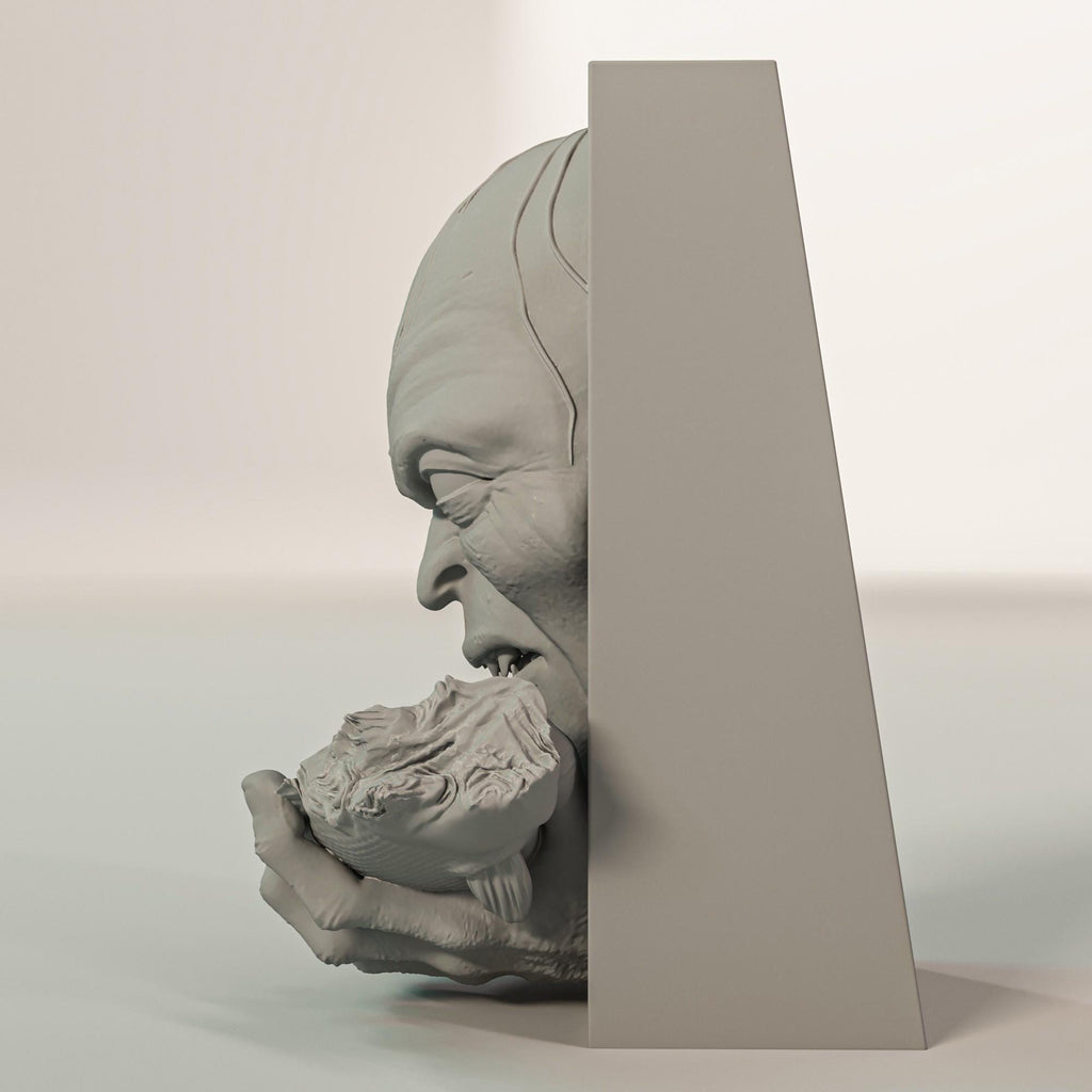 Wretched Cave Creature Book Nook | High Fantasy 3D Shadow Box | Monster 3D Wall Art