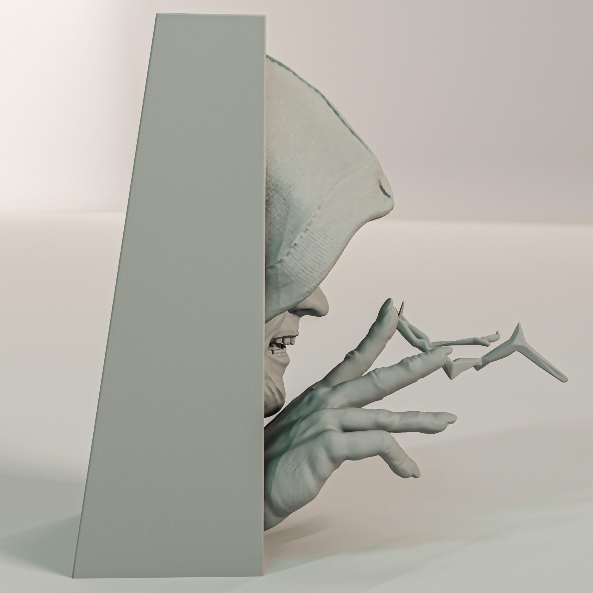 Dark Galactic Emperor Book Nook | Sci-Fi Villain 3D Shadow Box | Electric Power 3D Wall Art