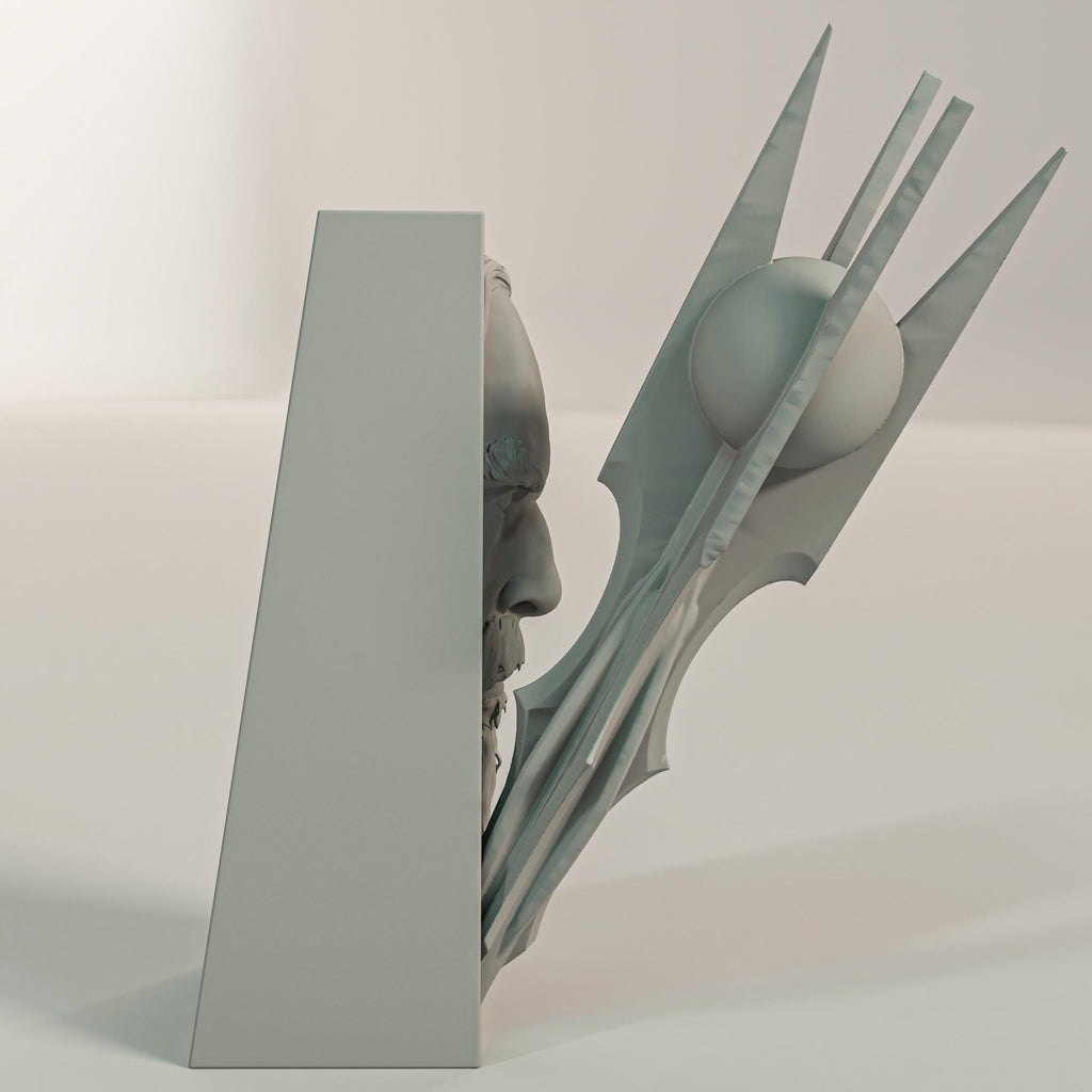 White Wizard Book Nook | Epic Fantasy 3D Shadow Box | Magic Staff 3D Wall Art