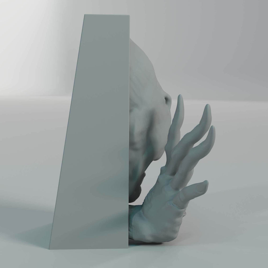 Pale Hand-Eye Monster Book Nook | Dark Fantasy Fairy Tale 3D Shadow Box | Creepy Gothic 3D Wall Art