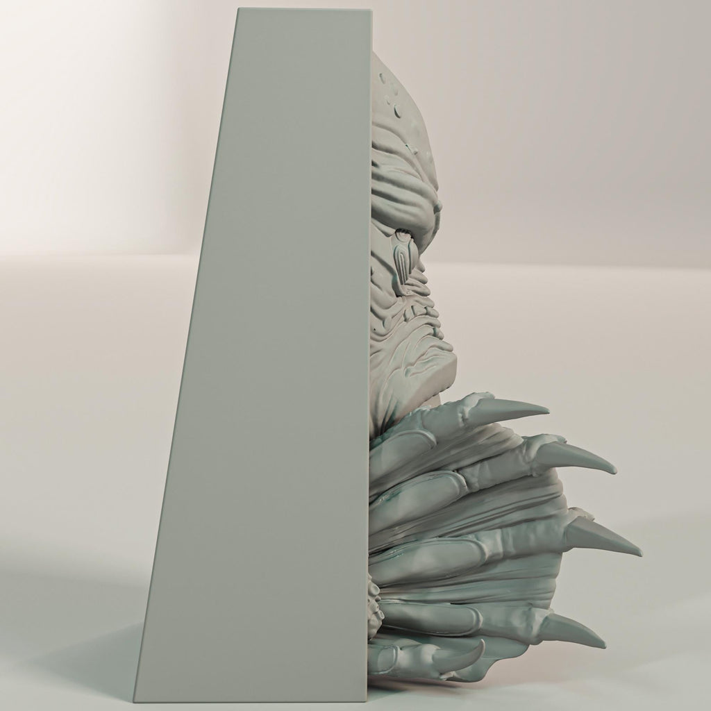 Swamp Monster Book Nook | Classic Horror 3D Shadow Box | Amphibian Man 3D Wall Art