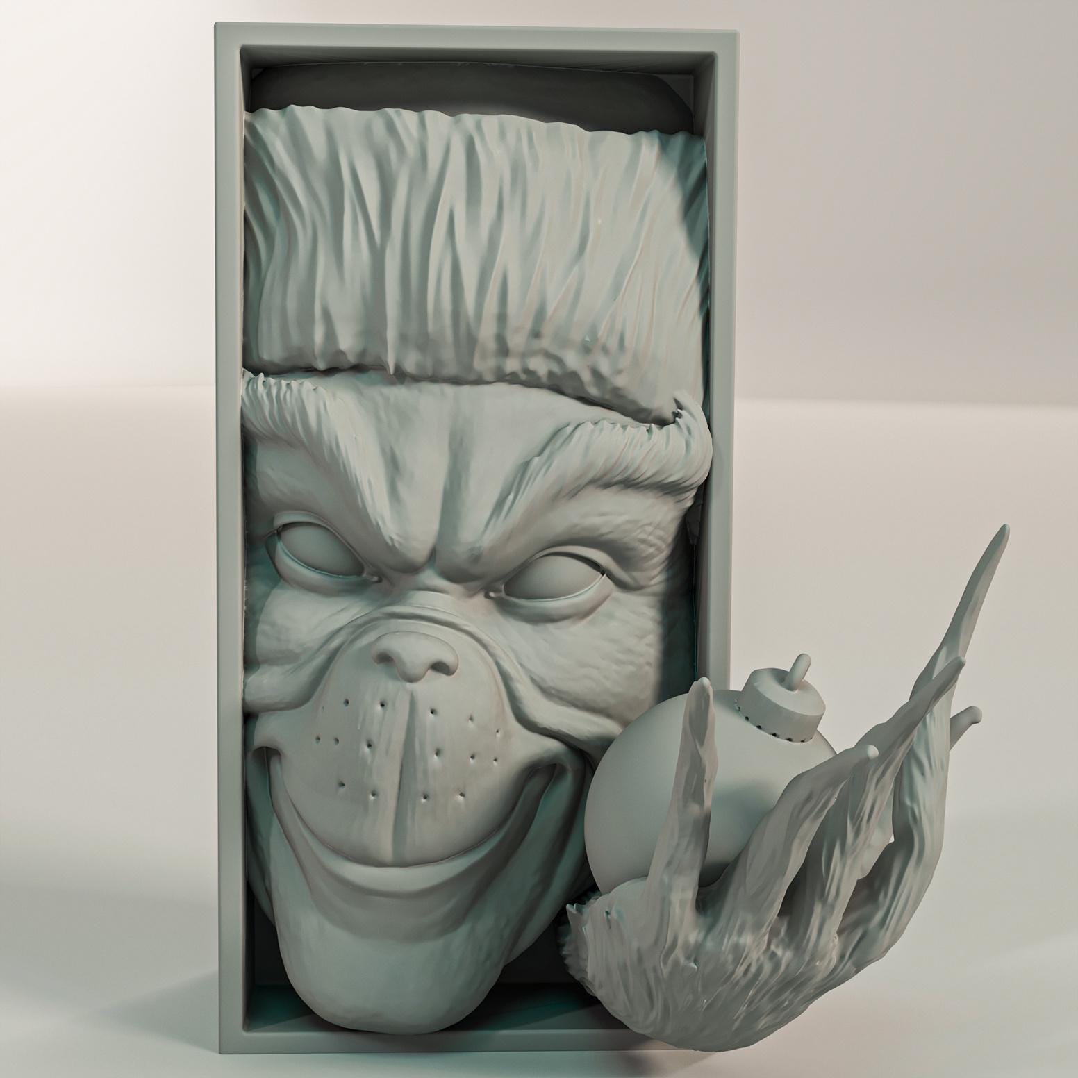 Christmas Grinch Book Nook | Holiday Decor 3D Shadow Box | Festive 3D Wall Art