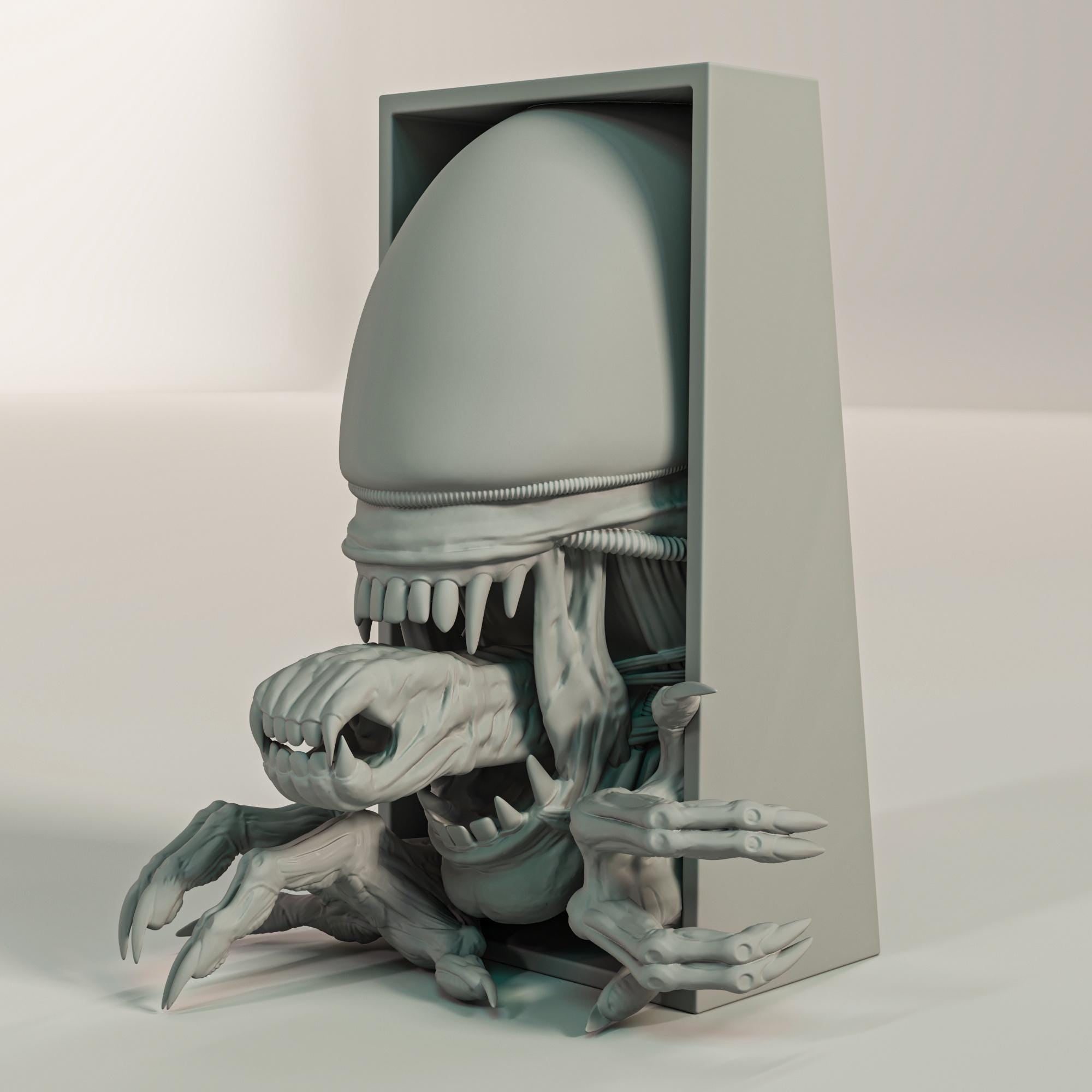 Star Beast Book Nook | Sci-Fi Horror 3D Shadow Box | Extraterrestrial 3D Wall Art