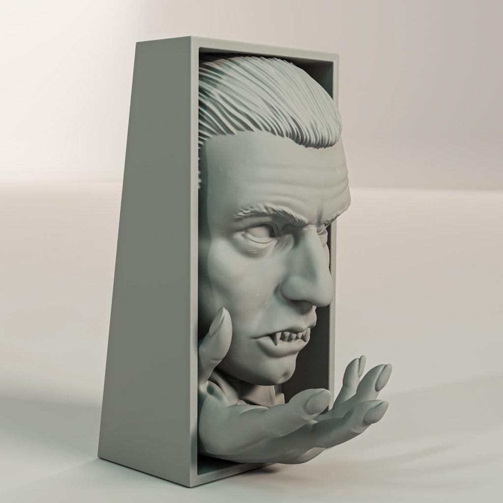 Vampire Lord Book Nook | Classic Horror 3D Shadow Box | Gothic Decor 3D Wall Art