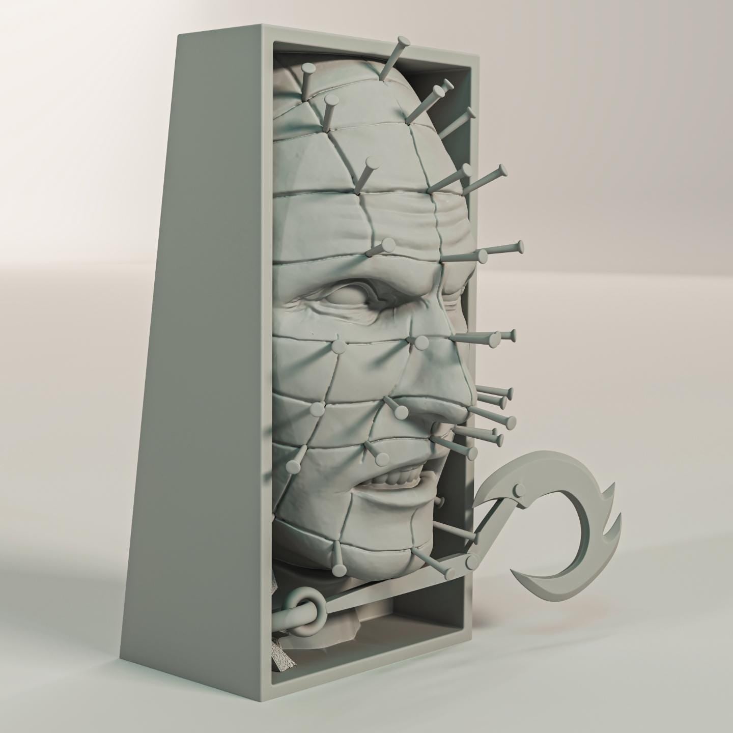 Hell Priest Book Nook | Gothic Horror 3D Shadow Box | Spooky Decor 3D Wall Art