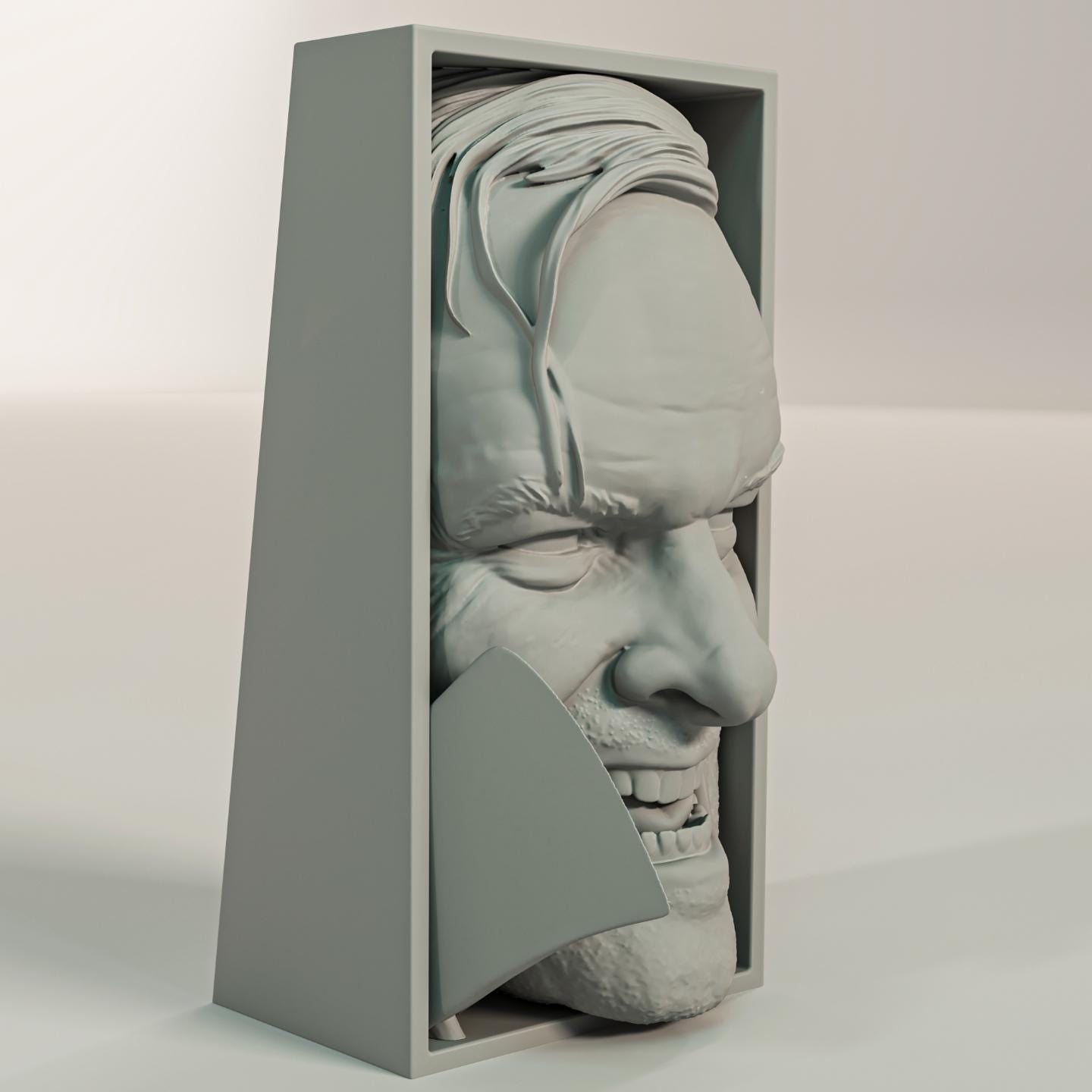 Mad Hotel Writer Book Nook | Haunted Winter Resort 3D Shadow Box | Psychological Horror 3D Wall Art