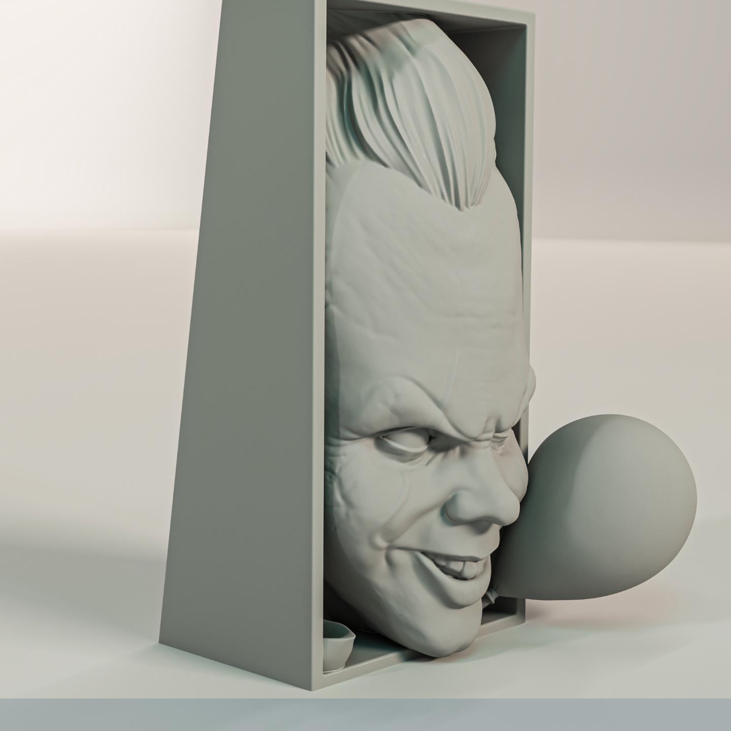 Dancing Clown Monster Book Nook | Horror Movie 3D Shadow Box | Spooky Decor 3D Wall Art