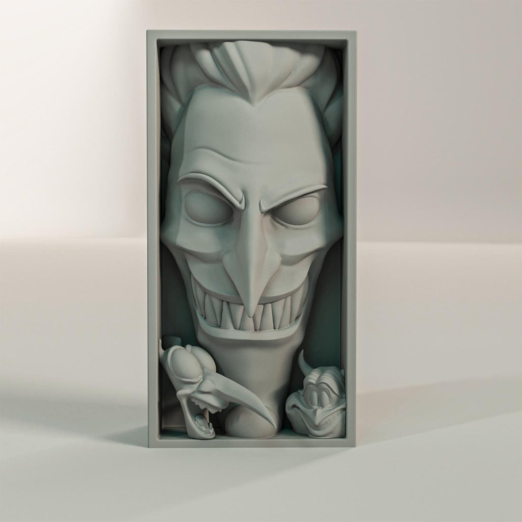 Lord of the Dead Book Nook | Greek Mythology 3D Shadow Box | Animated Villain 3D Wall Art