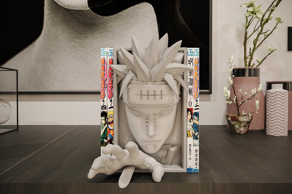 Rogue Rain Leader Book Nook | Shonen Anime 3D Shadow Box | Pierced Villain 3D Wall Art