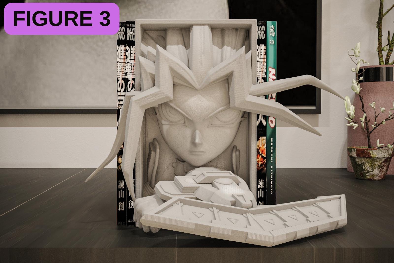 Japanese Anime Book Nook Shelf Insert | Manga Series Shadow Box | 3D Wall Art & Otaku Room Decor Gift