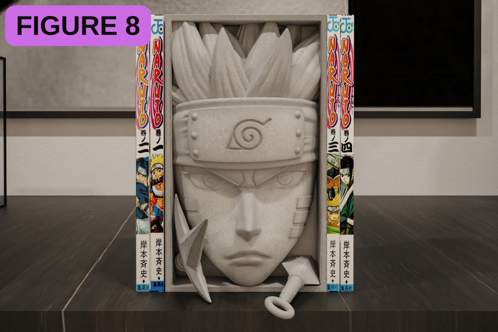 Japanese Anime Book Nook Shelf Insert | Manga Series Shadow Box | 3D Wall Art & Otaku Room Decor Gift