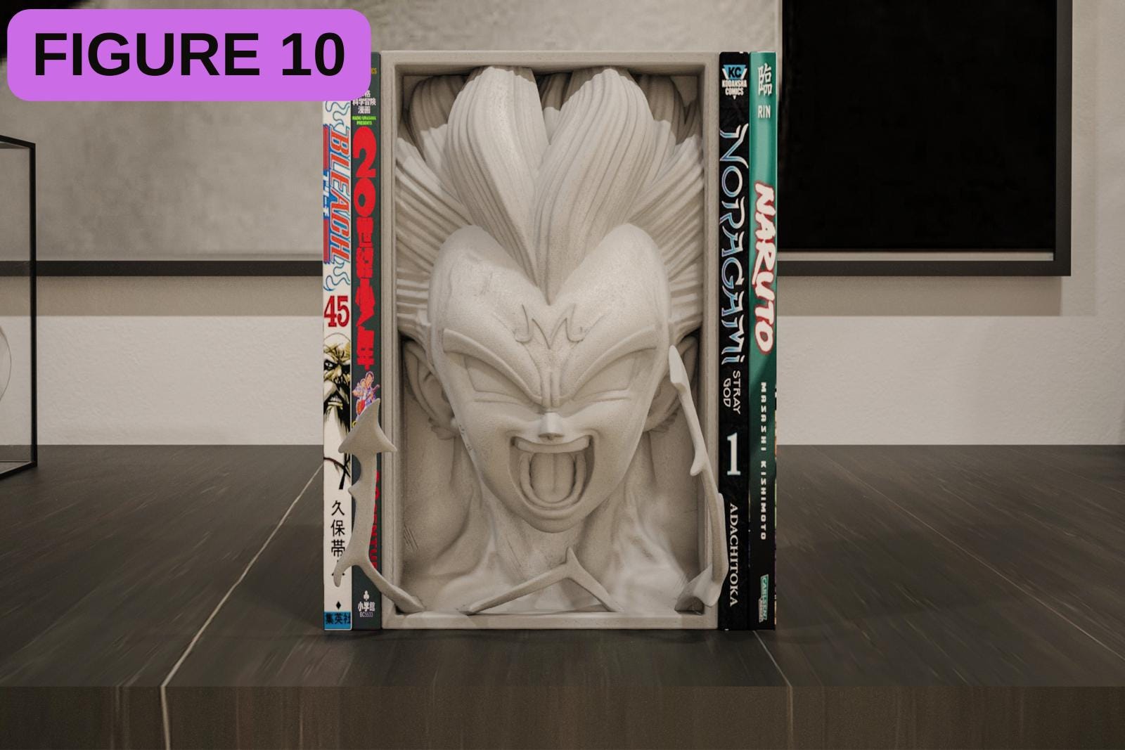 Japanese Anime Book Nook Shelf Insert | Manga Series Shadow Box | 3D Wall Art & Otaku Room Decor Gift