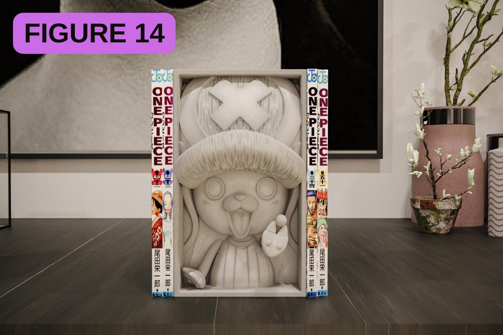 Japanese Anime Book Nook Shelf Insert | Manga Series Shadow Box | 3D Wall Art & Otaku Room Decor Gift