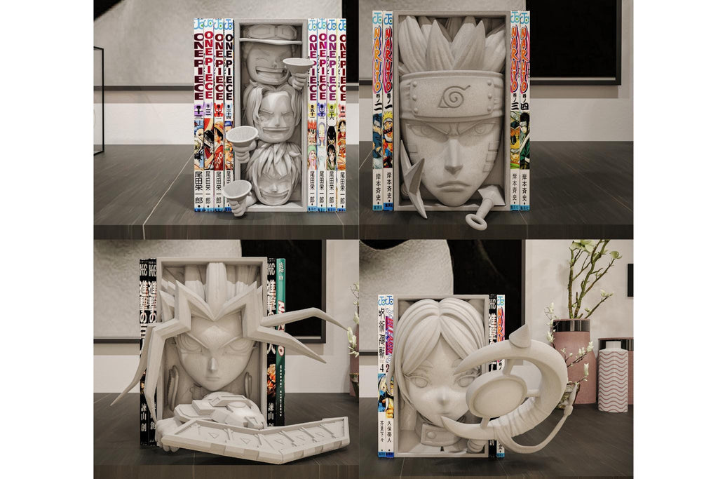 Japanese Anime Book Nook Shelf Insert | Manga Series Shadow Box | 3D Wall Art & Otaku Room Decor Gift