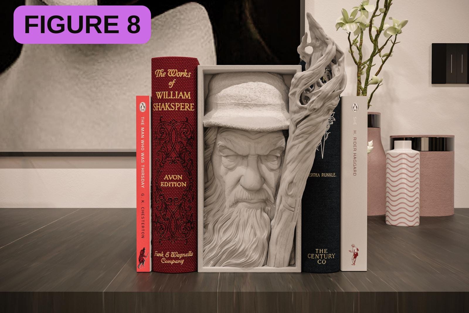 Fantasy / Sci-Fi Book Nook Shelf Insert | Magic Wizard & Space Wars Shadow Box | 3D Wall Art Diorama