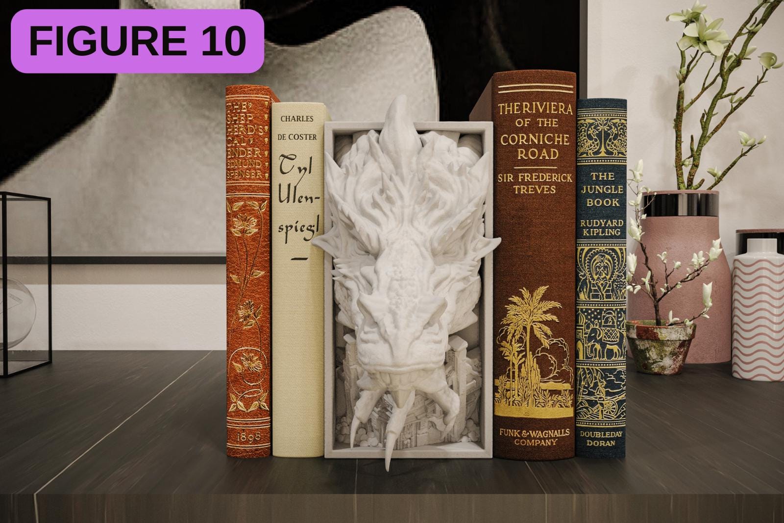 Fantasy / Sci-Fi Book Nook Shelf Insert | Magic Wizard & Space Wars Shadow Box | 3D Wall Art Diorama