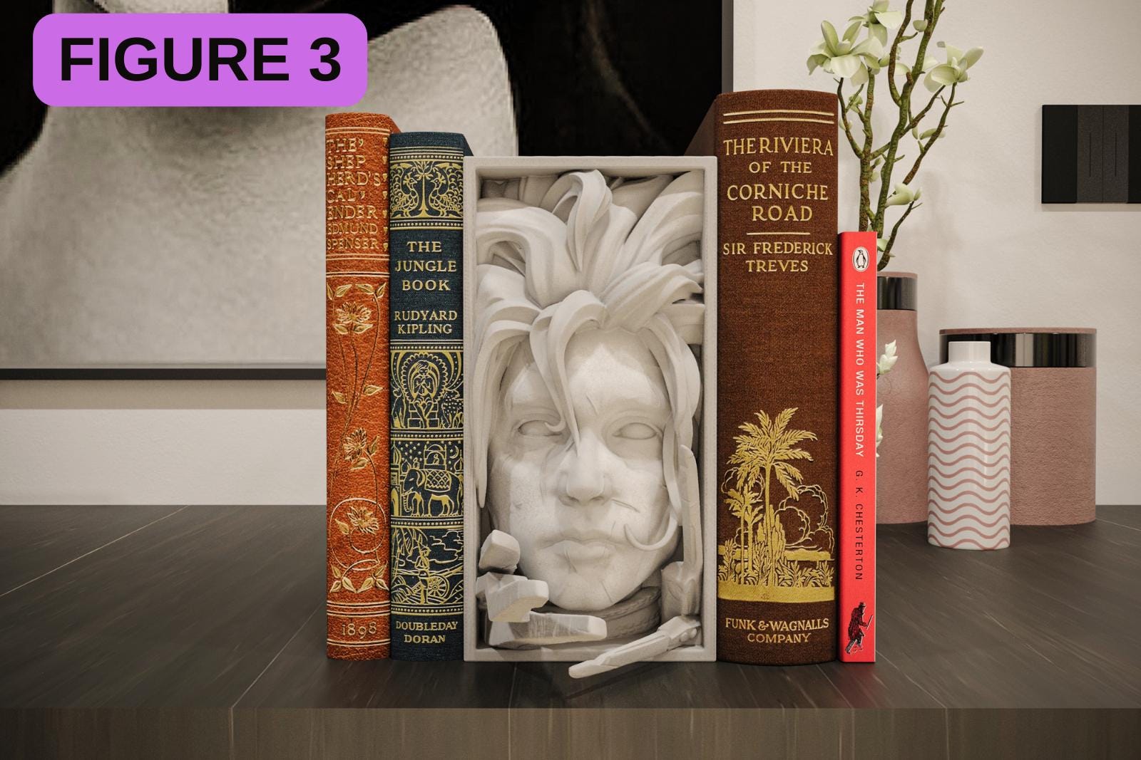 Horror Movie Book Nook Shadow Box | Gothic 3D Wall Art & Shelf Insert | Spooky Halloween Decor Gift
