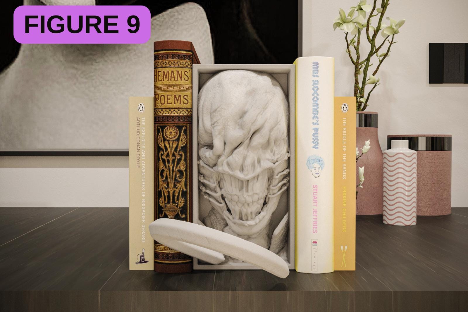 Horror Movie Book Nook Shadow Box | Gothic 3D Wall Art & Shelf Insert | Spooky Halloween Decor Gift