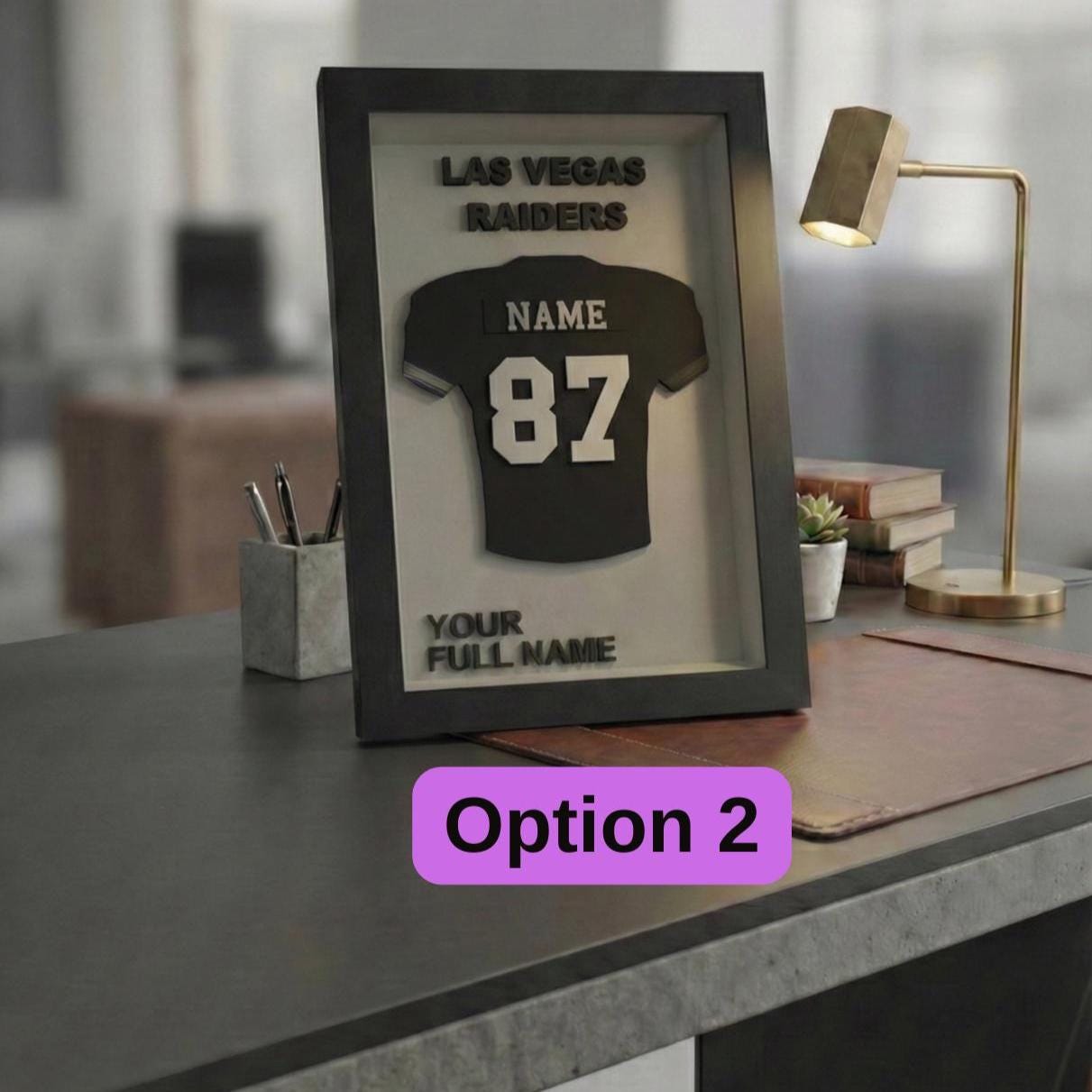 Personalized 3D Football Jersey Art | Custom Name, Number & Team Colors | Shadow Box Sports Decor | Senior Night, Coach, or Dad Gift