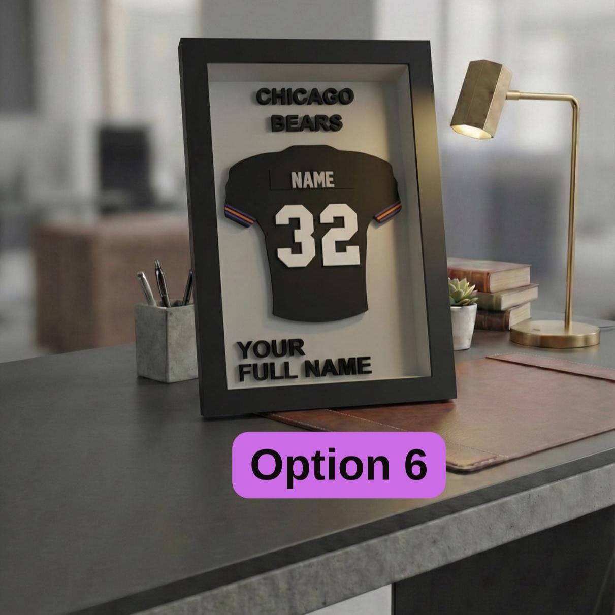 Personalized 3D Football Jersey Art | Custom Name, Number & Team Colors | Shadow Box Sports Decor | Senior Night, Coach, or Dad Gift
