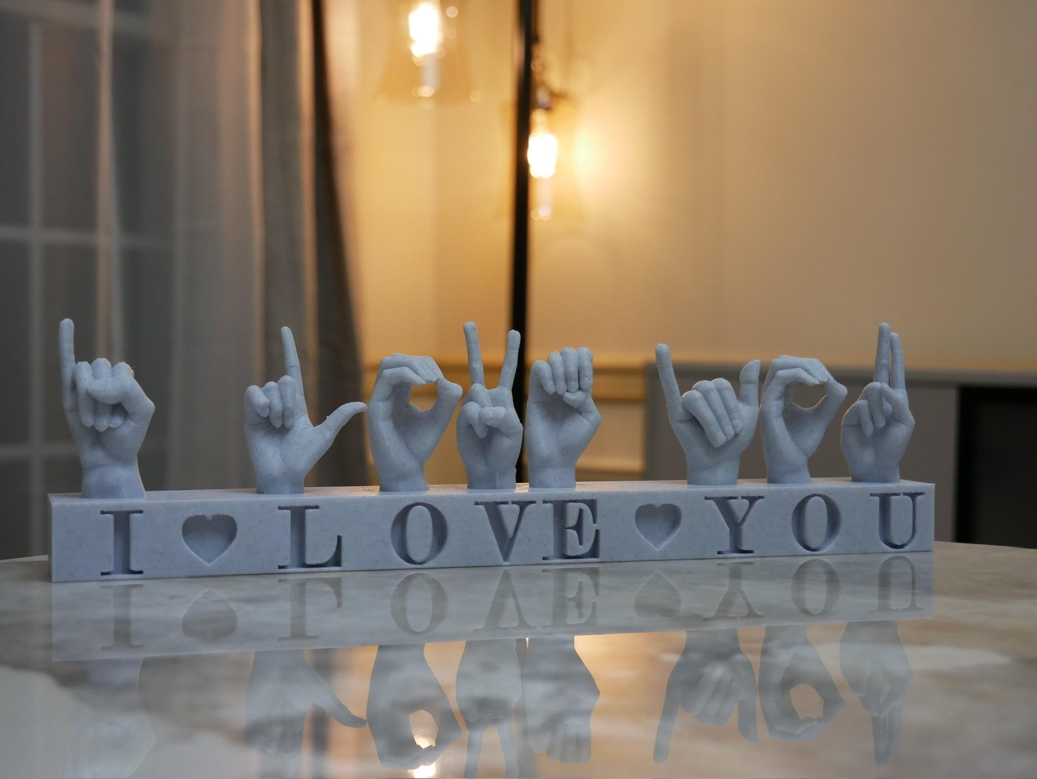 Sample print in marble white