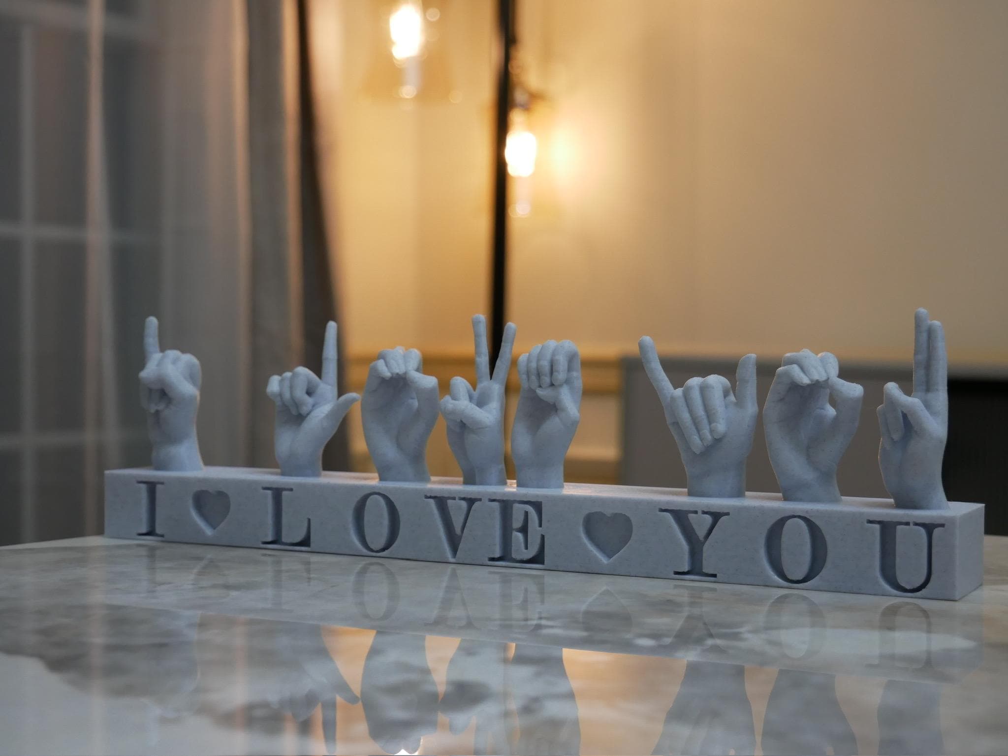 Sample print in marble white