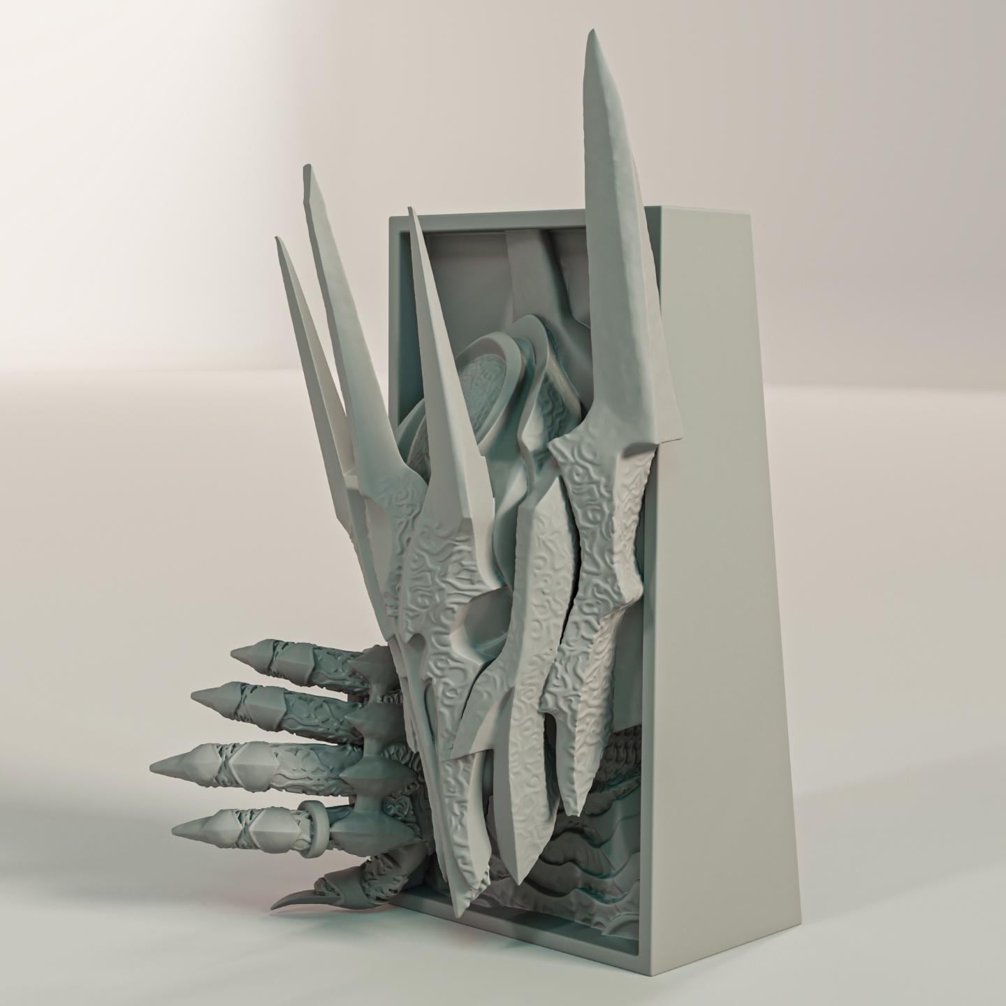 Dark Lord Book Nook | Epic Fantasy 3D Shadow Box | Medieval Villain 3D Wall Art