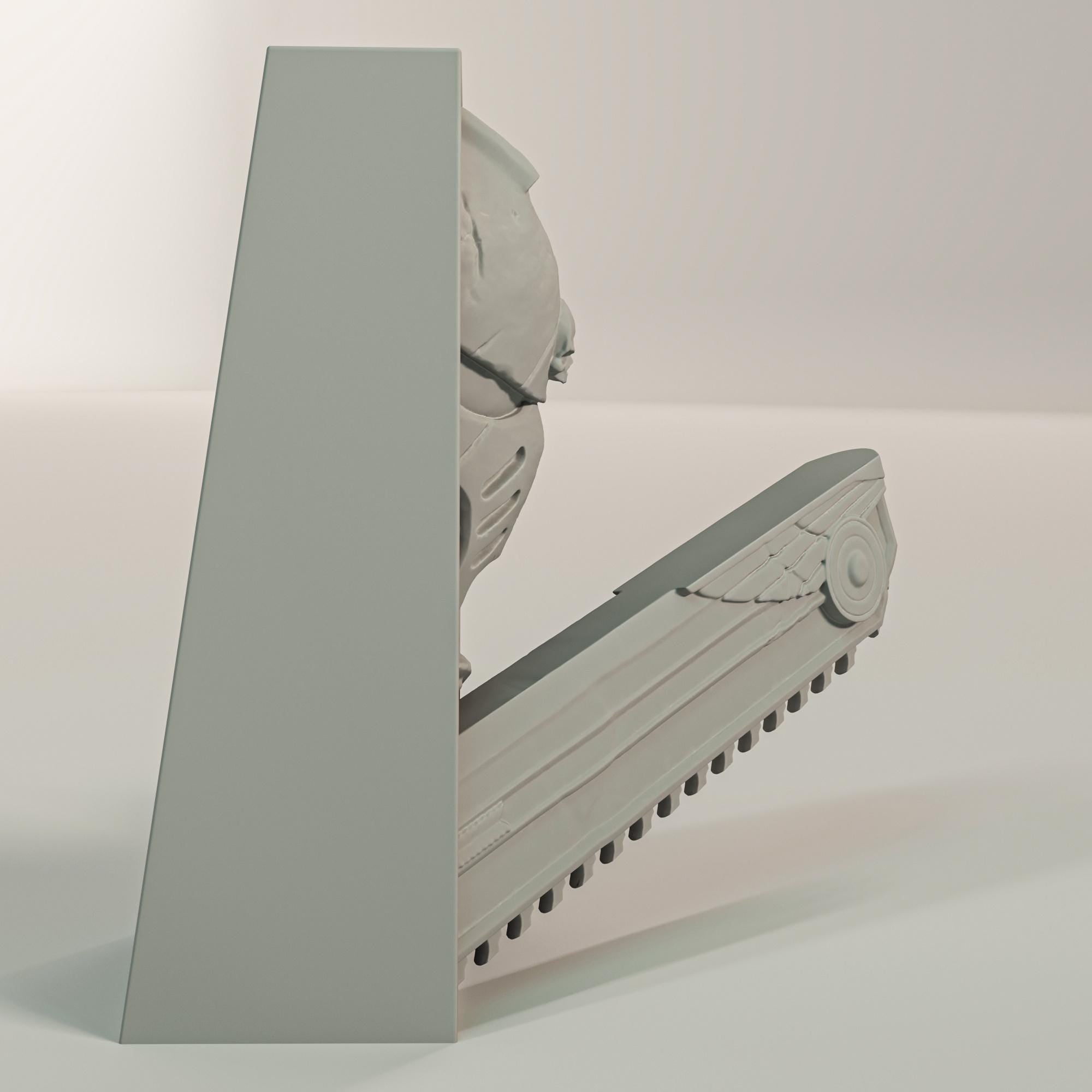 Galactic Space Knight Book Nook | Grim Dark Future 3D Shadow Box | Wargaming Decor 3D Wall Art