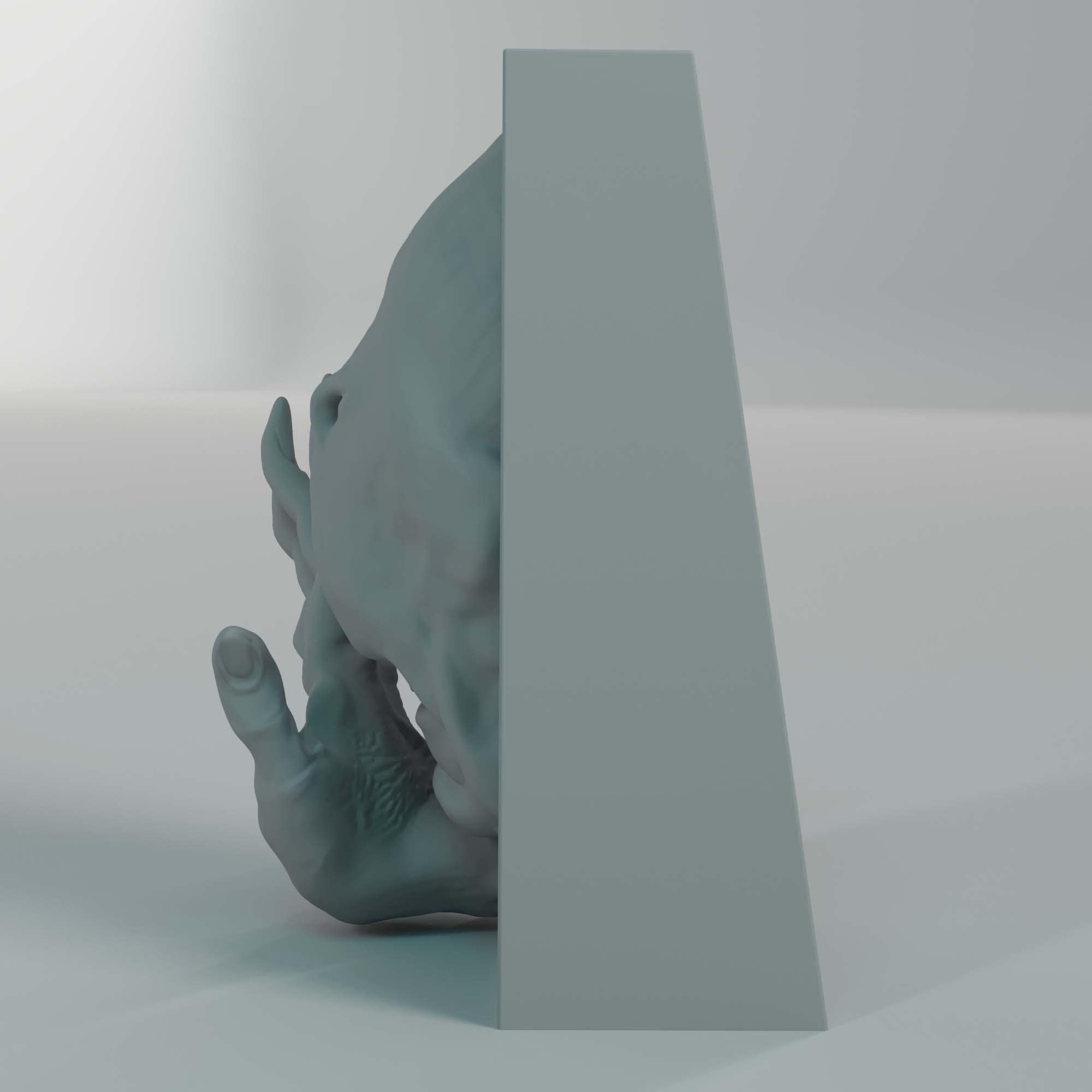 Pale Hand-Eye Monster Book Nook | Dark Fantasy Fairy Tale 3D Shadow Box | Creepy Gothic 3D Wall Art