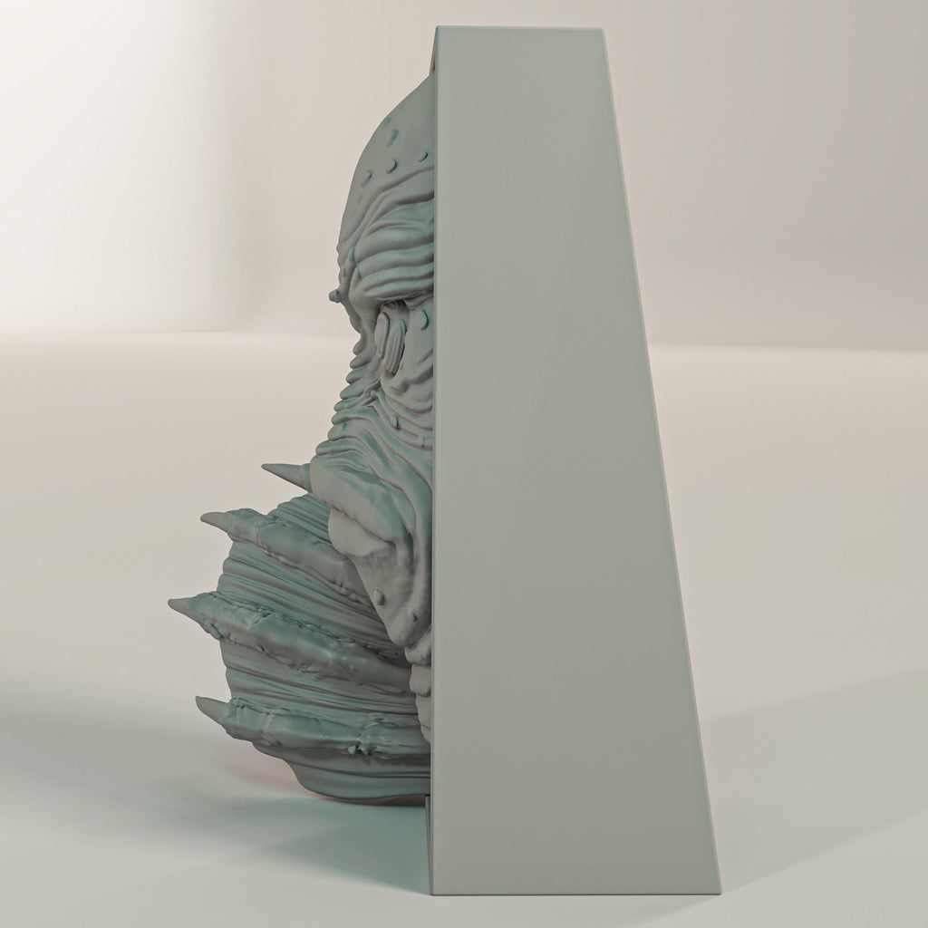 Swamp Monster Book Nook | Classic Horror 3D Shadow Box | Amphibian Man 3D Wall Art