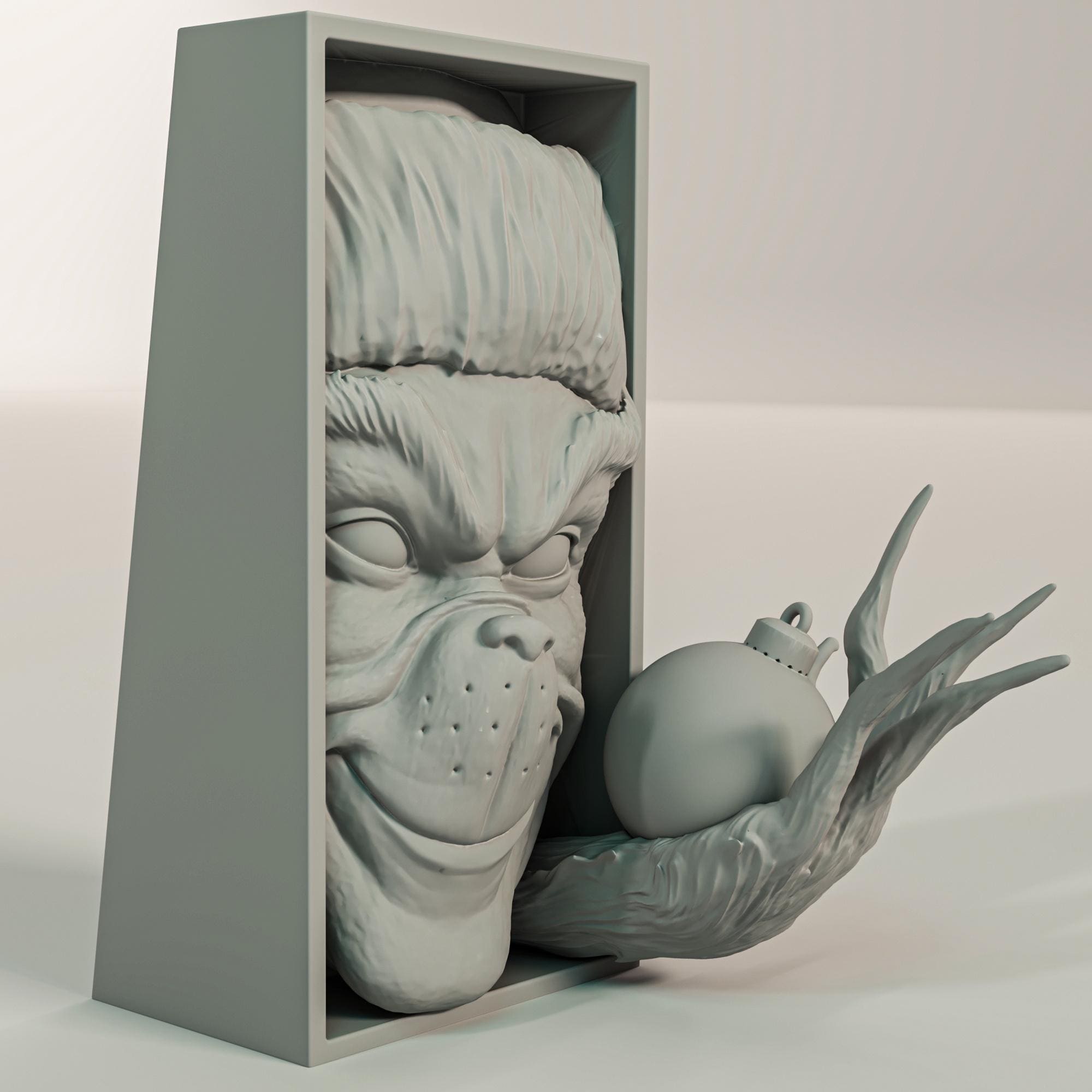 Christmas Grinch Book Nook | Holiday Decor 3D Shadow Box | Festive 3D Wall Art