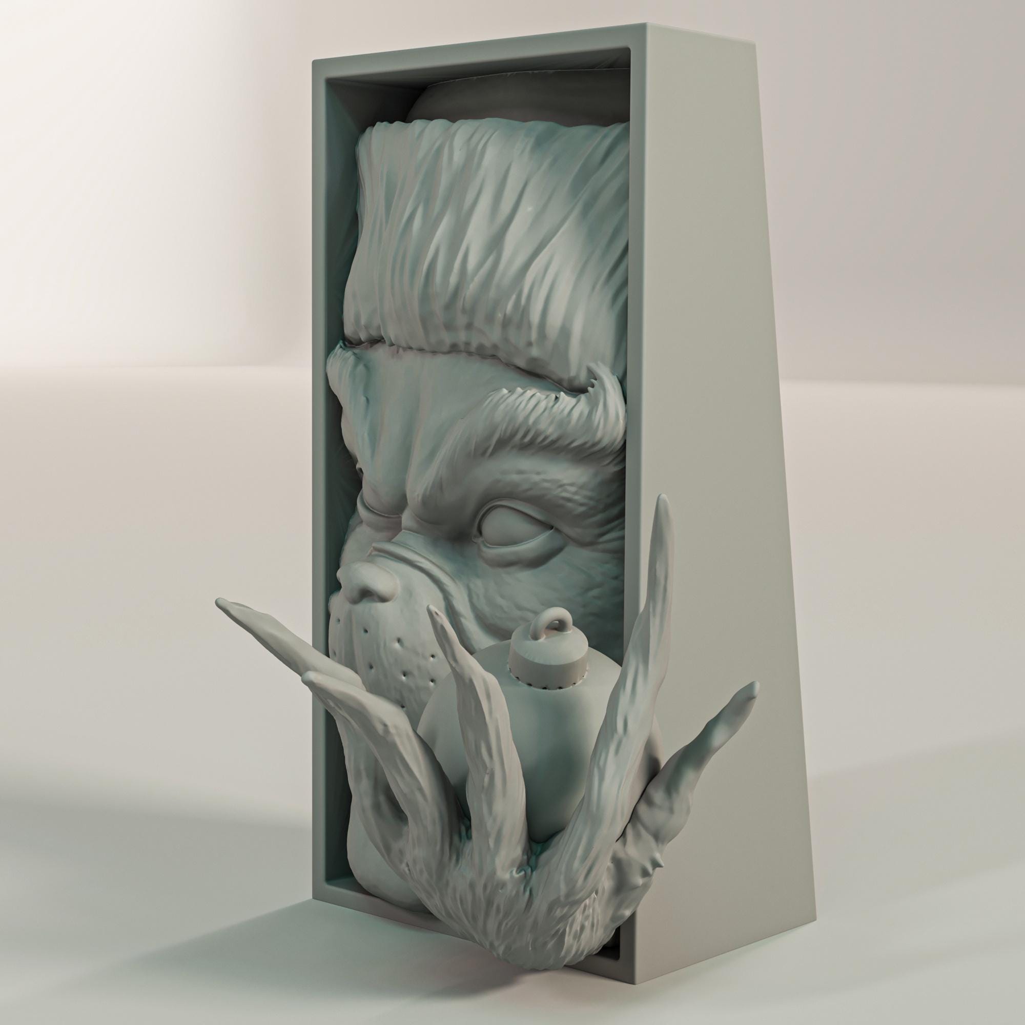 Christmas Grinch Book Nook | Holiday Decor 3D Shadow Box | Festive 3D Wall Art