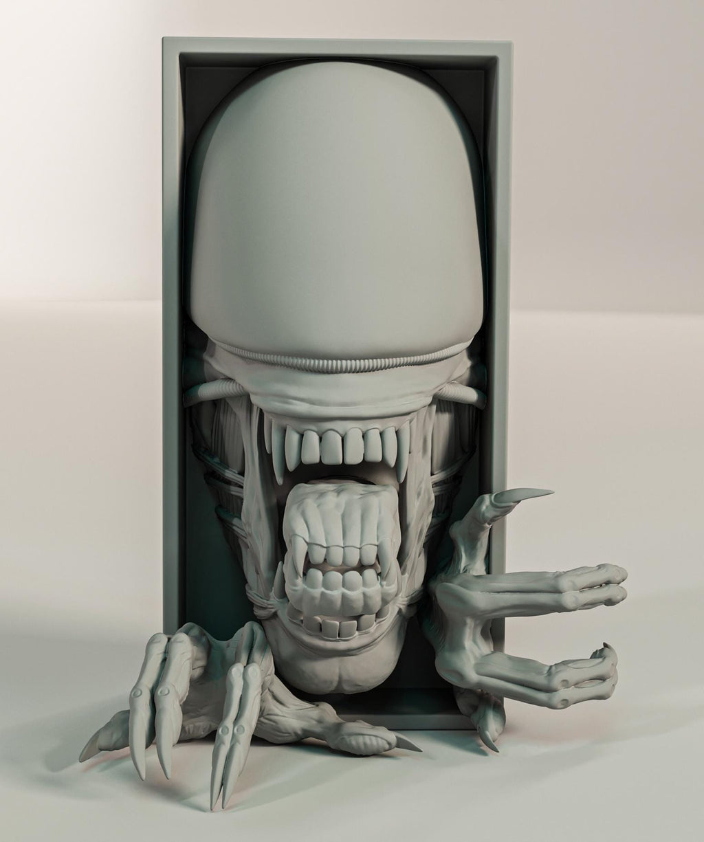 Star Beast Book Nook | Sci-Fi Horror 3D Shadow Box | Extraterrestrial 3D Wall Art