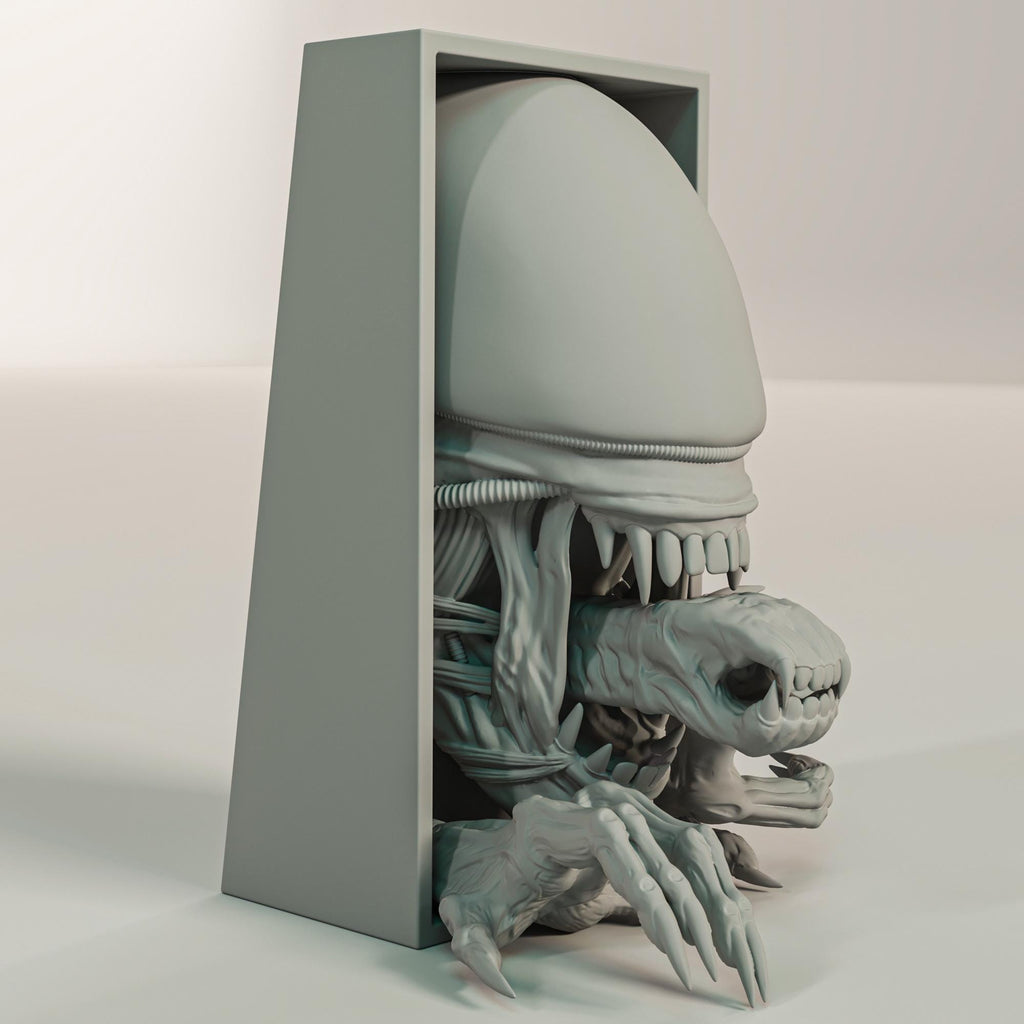 Star Beast Book Nook | Sci-Fi Horror 3D Shadow Box | Extraterrestrial 3D Wall Art