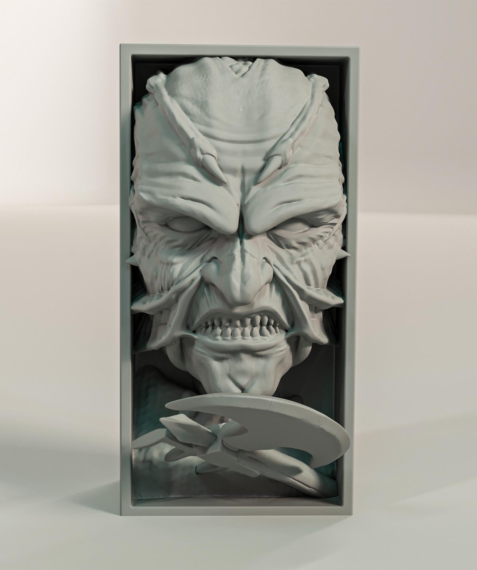 Ancient Scarecrow Monster Book Nook | Classic Horror 3D Shadow Box | Gothic 3D Wall Art