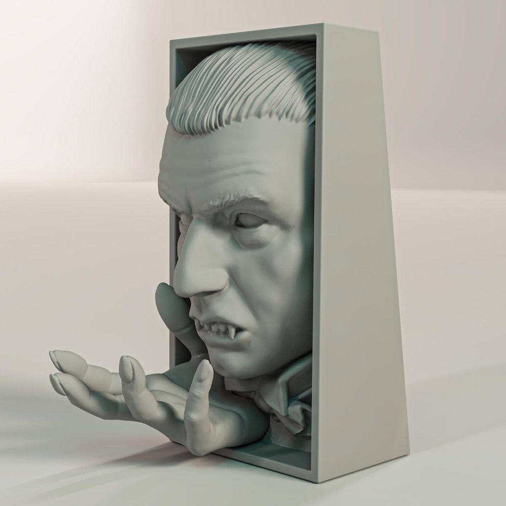 Vampire Lord Book Nook | Classic Horror 3D Shadow Box | Gothic Decor 3D Wall Art