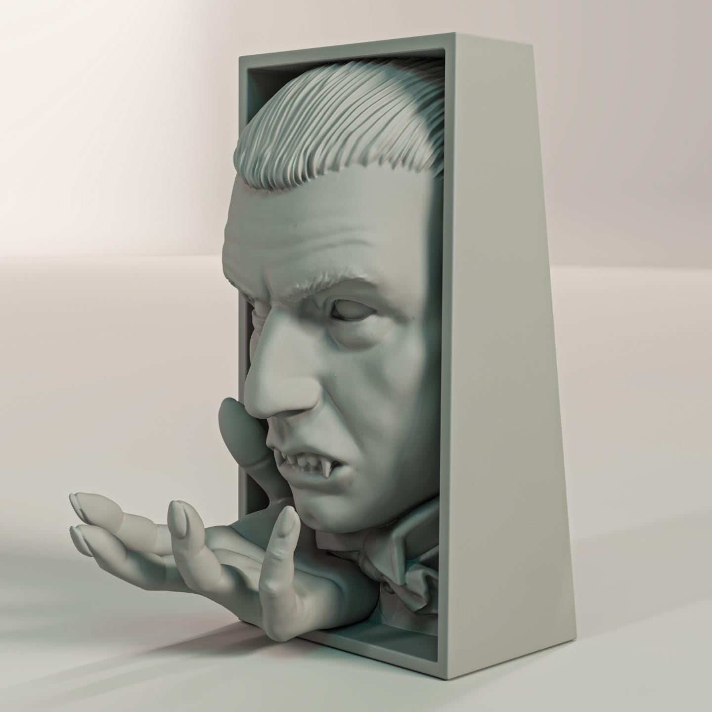 Vampire Lord Book Nook | Classic Horror 3D Shadow Box | Gothic Decor 3D Wall Art