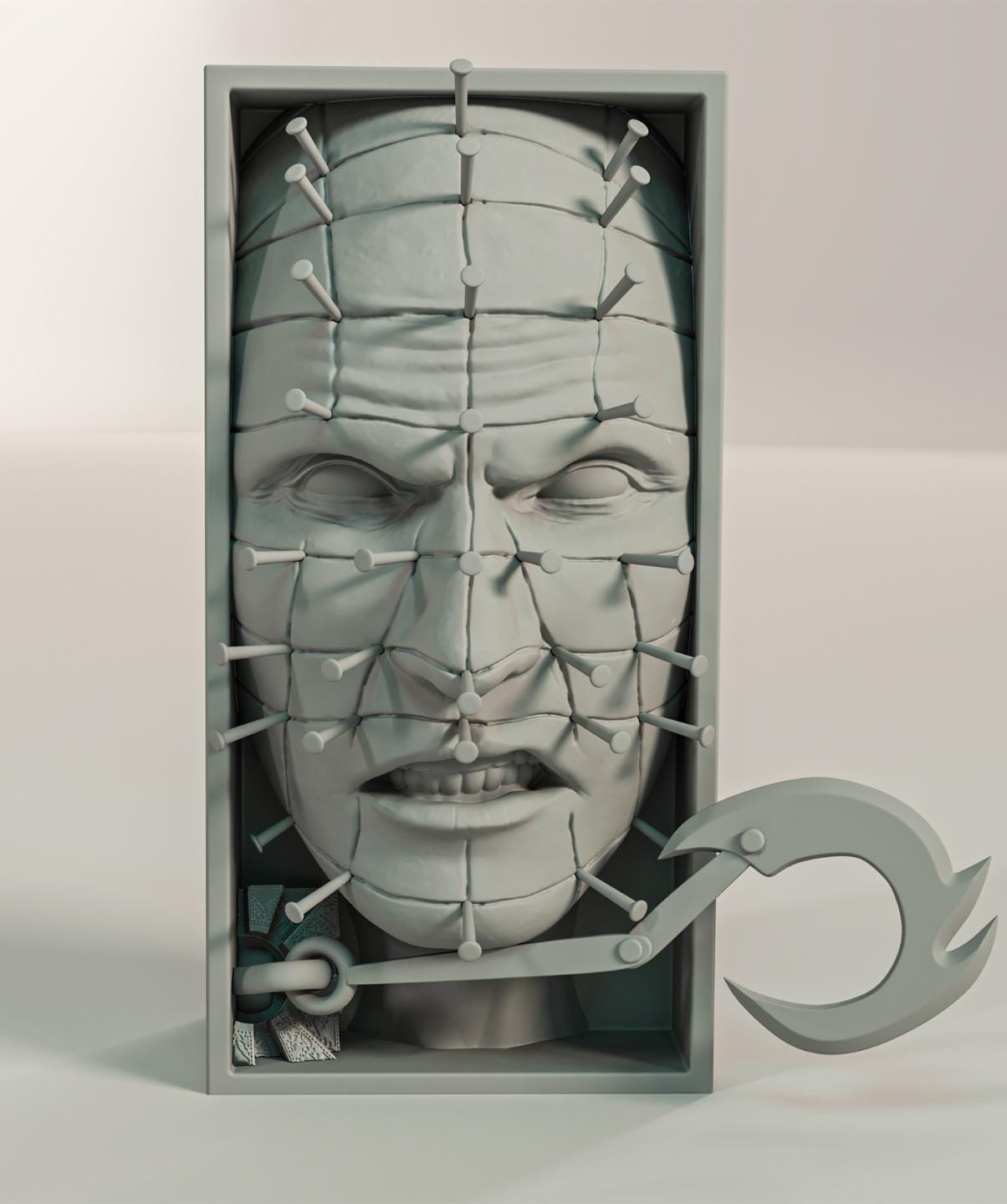 Hell Priest Book Nook | Gothic Horror 3D Shadow Box | Spooky Decor 3D Wall Art