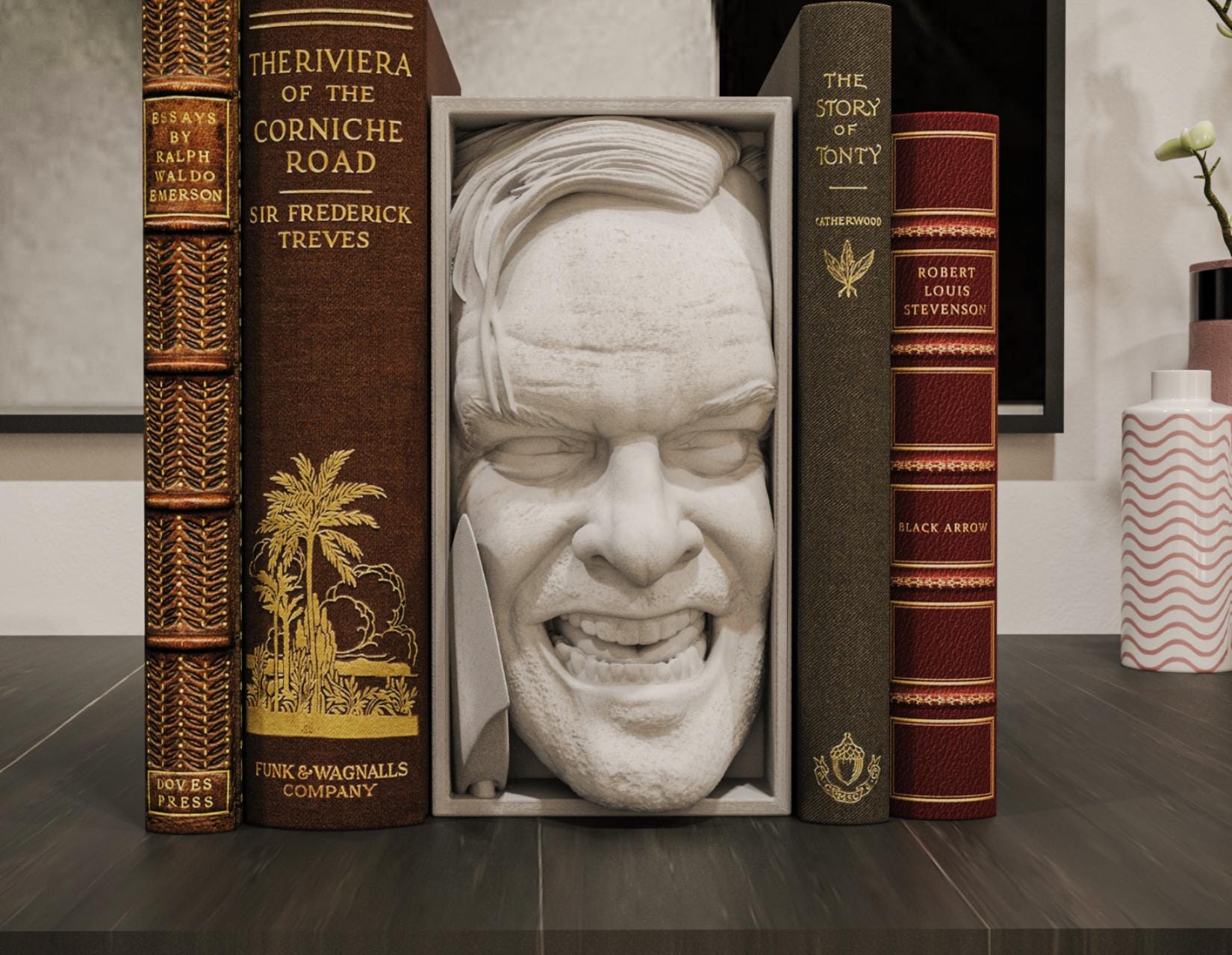 Mad Hotel Writer Book Nook | Haunted Winter Resort 3D Shadow Box | Psychological Horror 3D Wall Art